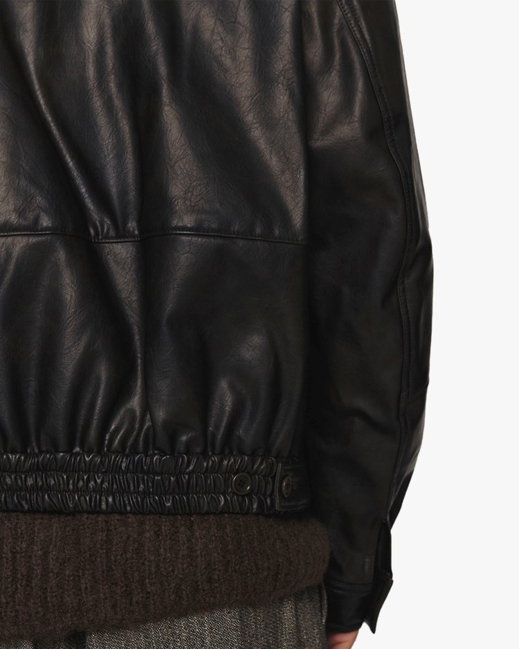 Amomento Vegan Leather Blouson Black - Vallgatan 12 Amomento Vegan Leather Blouson Black - Vallgatan 12