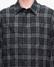 HOPE Square Shirt Tumbled Black Check