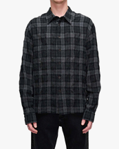 HOPE Square Shirt Tumbled Black Check