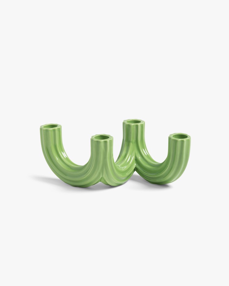 &Klevering Churros Quad Candle Holder Green