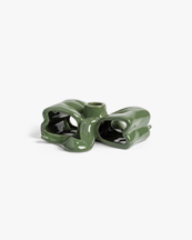&Klevering Ribbon Candle Holder Green