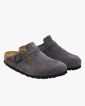 Birkenstock Boston Suede Leather Velvet Grey