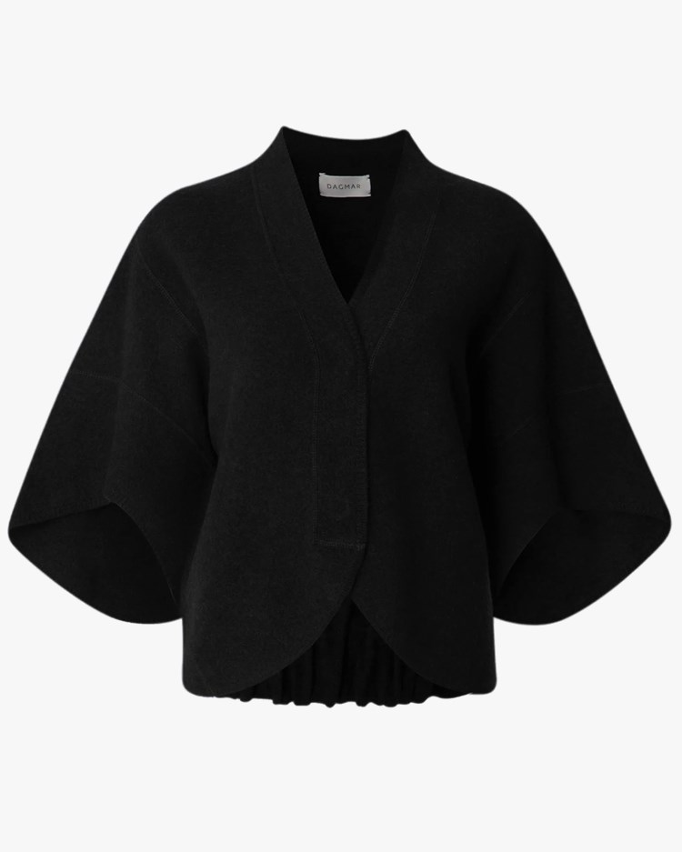 House of Dagmar Short Wool Cardigan Black