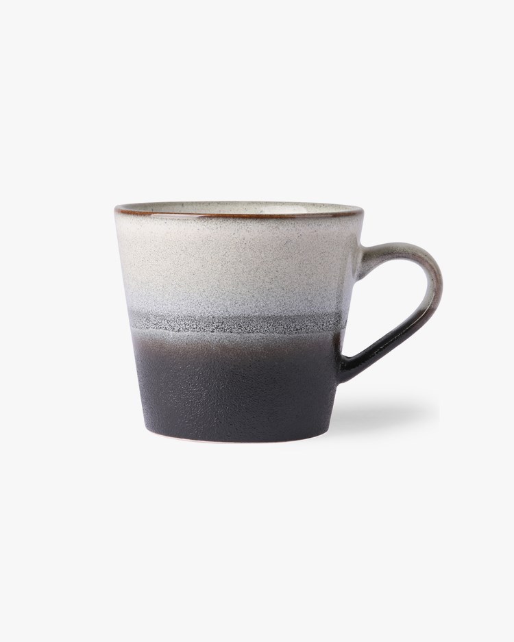 HK Living 70S Ceramics Cappuccino Mug Black/White