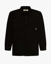 Woodbird Yuzo Struck Shirt Black