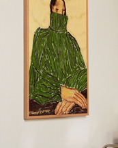 Wall of Art Hanna Peterson Green Turtleneck