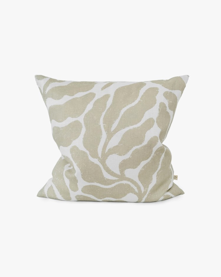 Fine Little Day Leaves Linen Cushion Cover Sand