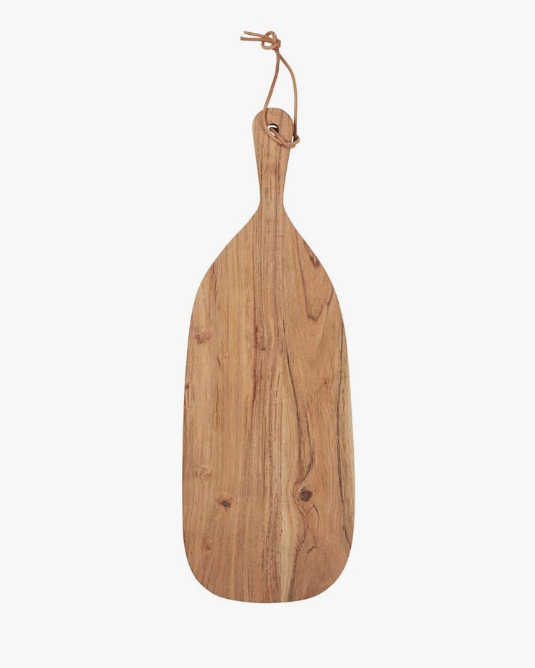 Oval Cutting Board With Handle Acacia Wood