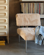 HK Living Furry Fauteuil Champagne
