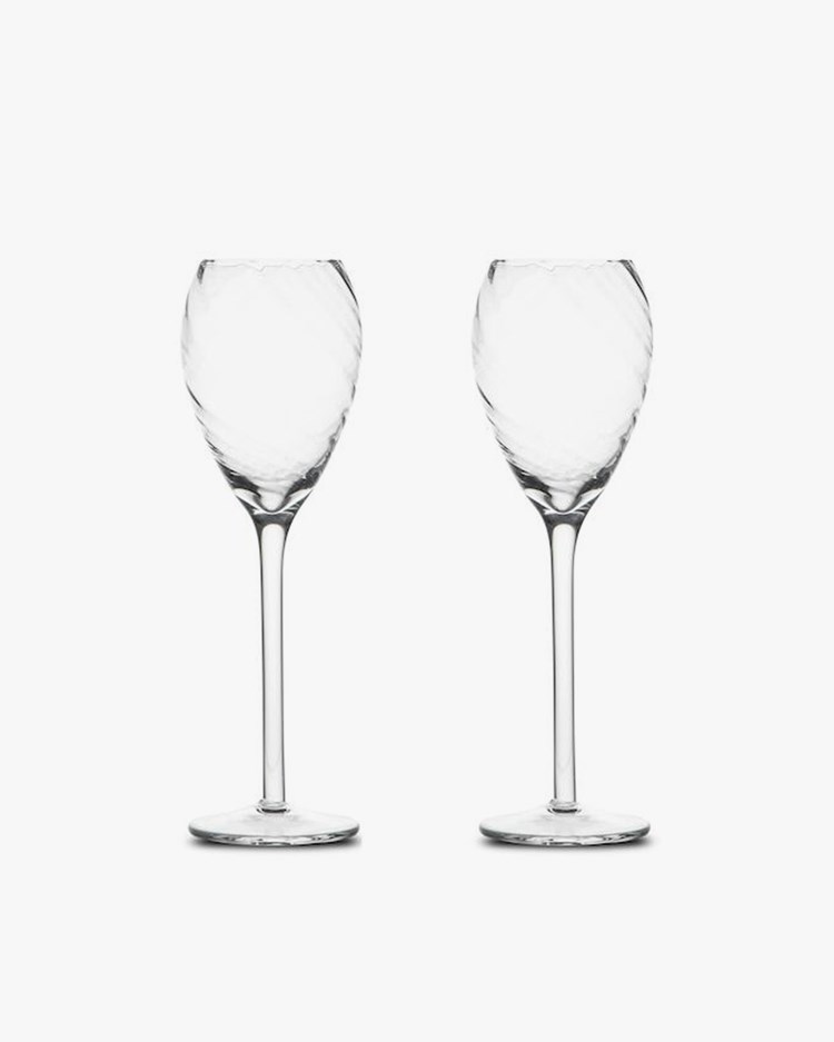 Opacity Champagne Glass 2-Pack Clear