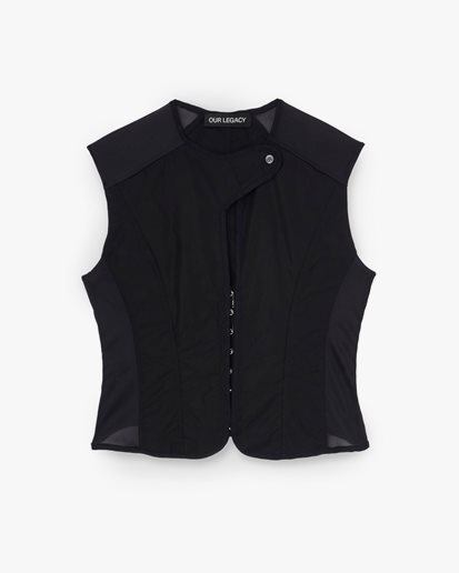 Our Legacy Corset Vest Black All Day Poplin