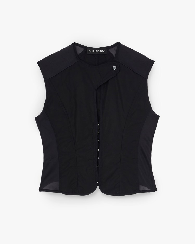 Our Legacy Corset Vest Black All Day Poplin