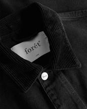 Forét Rowan Overshirt Washed Black Denim