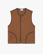 Forét Tulip Sherpa Fleece Vest Brown