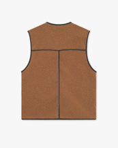 Forét Tulip Sherpa Fleece Vest Brown