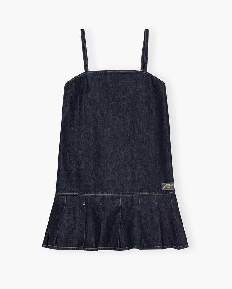 Ganni Rinse Denim Strap Mini Dress Rinse