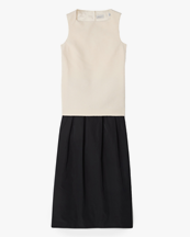 House of Dagmar Two Tone Dress Cream White Black