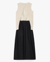 House of Dagmar Two Tone Dress Cream White Black