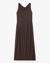 House of Dagmar Square Neck Dress Sepia