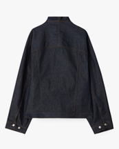 House of Dagmar Short Denim Jacket Selvedge Rinse