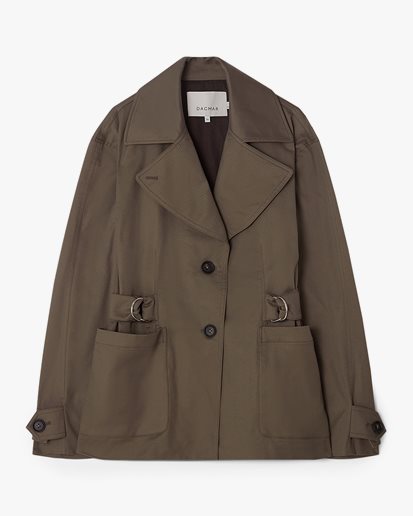 House of Dagmar Utility Jacket Khaki Green
