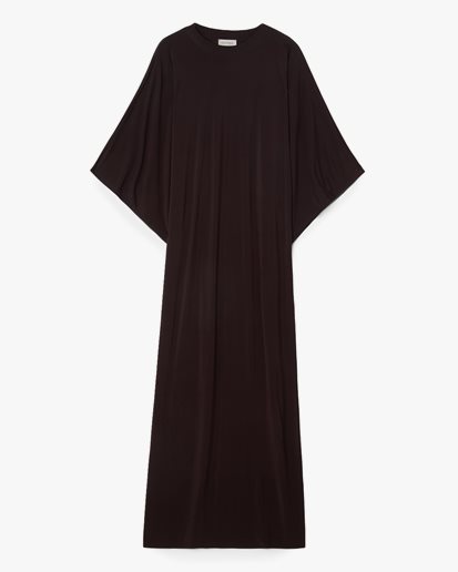 House of Dagmar Jersey Kimono Dress Chocolate Brown