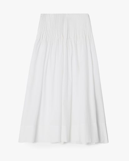 House of Dagmar Poplin Maxi Skirt White