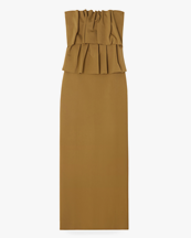 House of Dagmar Sculpted Slim Dress Dull Gold