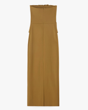 House of Dagmar Sculpted Slim Dress Dull Gold