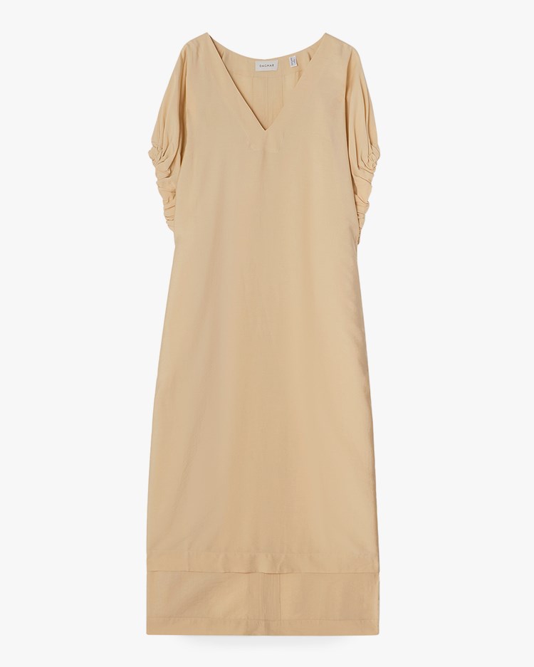 House of Dagmar Rouched Dress Desert Sand