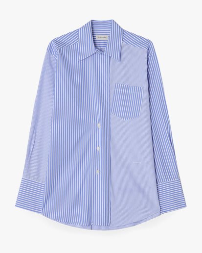 House of Dagmar Asymmetric Shirt Blue Stripe
