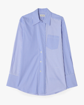 House of Dagmar Asymmetric Shirt Blue Stripe