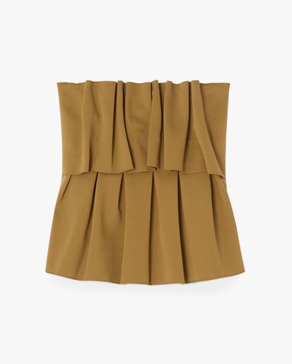 House of Dagmar Sculpted Tube Top Dull Gold