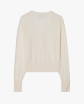 House of Dagmar Pointelle Cardigan Ivory White