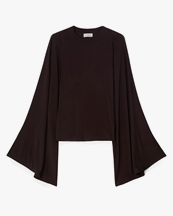 House of Dagmar Jersey Kimono Top Chocolate Brown