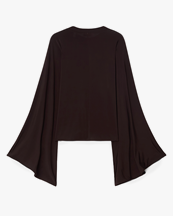 House of Dagmar Jersey Kimono Top Chocolate Brown