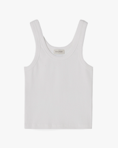House of Dagmar Ribbed Tank Top White