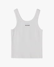 House of Dagmar Ribbed Tank Top White
