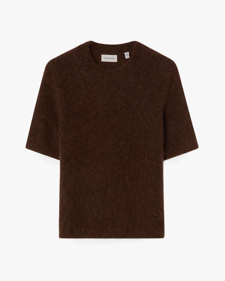House of Dagmar Brushed Alpaca Top Tobacco Brown