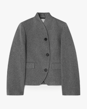 House of Dagmar Short Curved Jacket Grey Melange