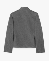 House of Dagmar Short Curved Jacket Grey Melange