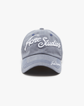 Acne Studios Embroidered Logo Cap Faded Blue