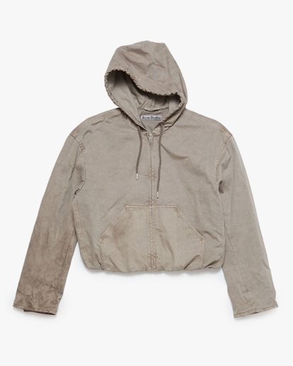 Acne Studios Oversized Hooded Jacket Charcoal Grey