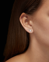 Maria Nilsdotter Tuvstarr's Heart Ear Stud Silver