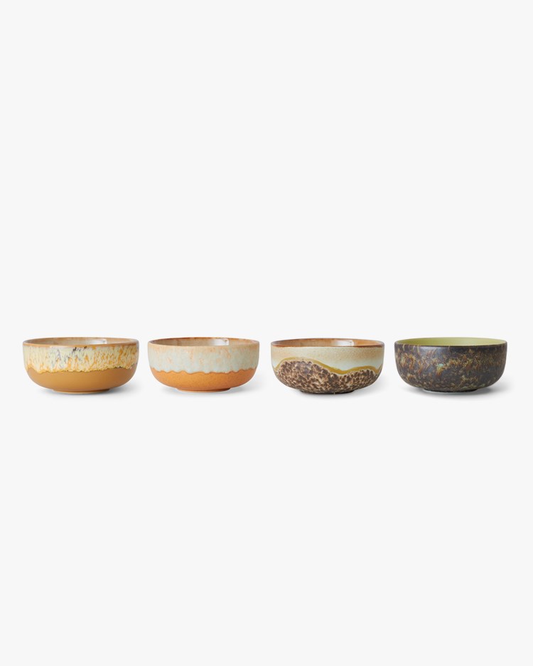 HK Living 70S Ceramics Tapas Bowls Set Of 4 Drift