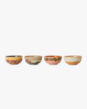HK Living 70S Ceramics Xs Bowls Set Of 4 Marine