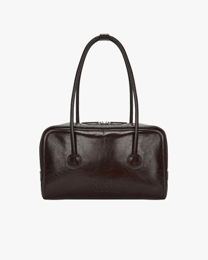 MARGESHERWOOD Soft Boston Bag Mocha Crinkle