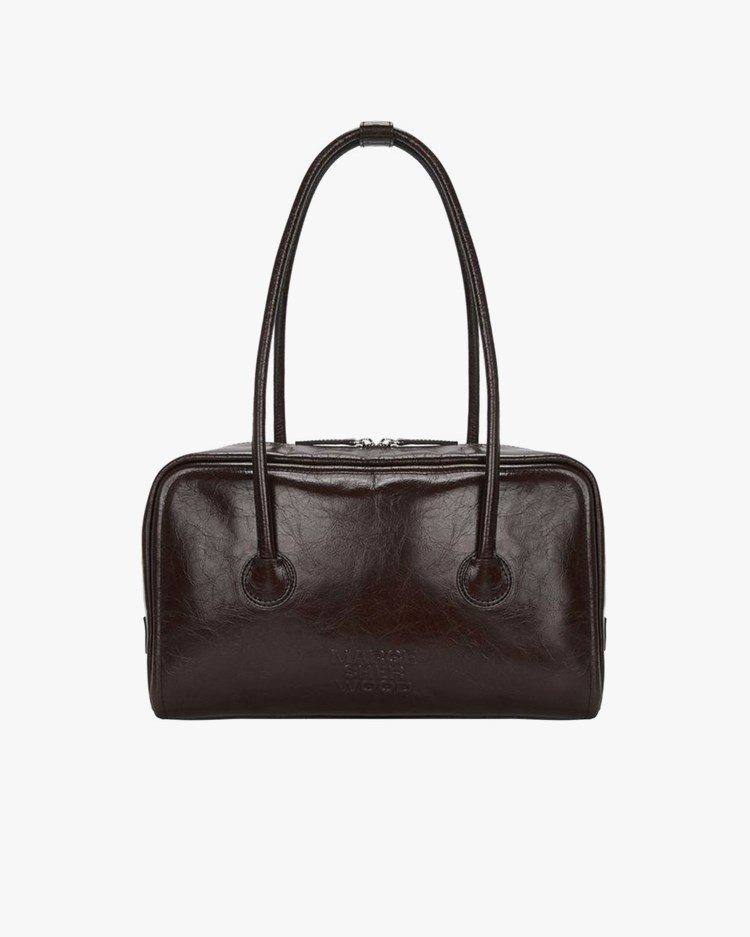 MARGESHERWOOD Soft Boston Bag Mocha Crinkle