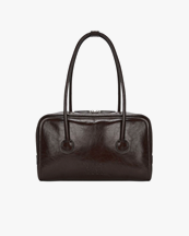 MARGESHERWOOD Soft Boston Bag Mocha Crinkle