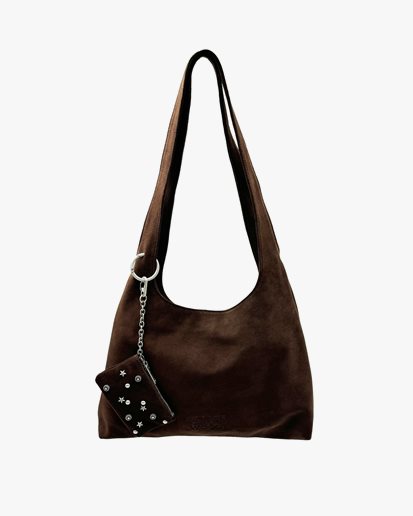MARGESHERWOOD Halter Large Hobo Bag Choco Brown Suede